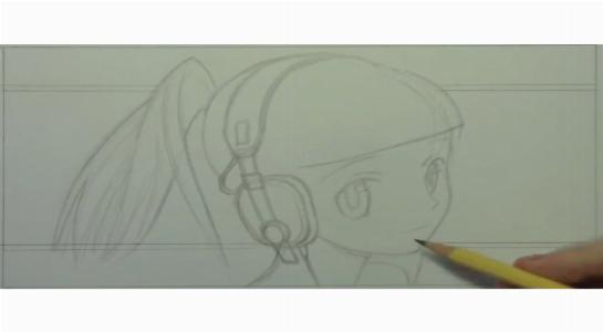 Как нарисовать аниме девушку с наушниками